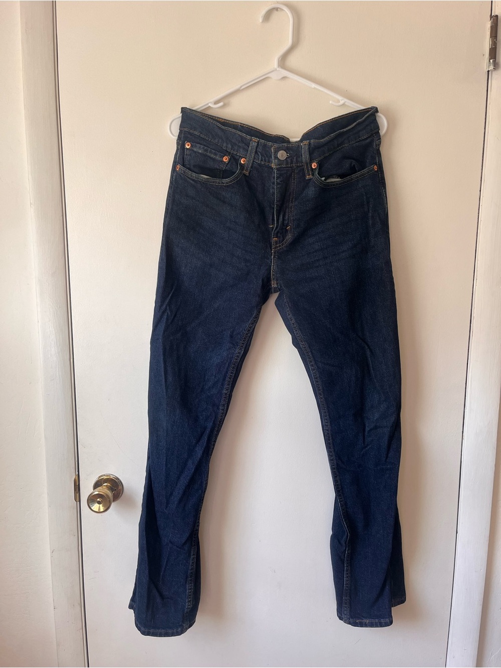 Levi’s Men’s Dark Wash Straight Leg 514 Denim Jeans - 32x32